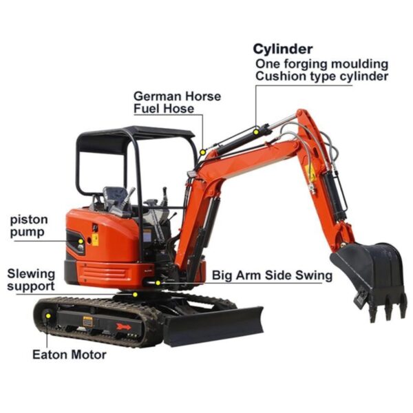 KUVUO WY-E30pro Mini Excavator 3 Ton: 20KW Changchai Engine, 0.075m³ Bucket Capacity, Powerful Performance for Construction & Landscaping - Image 2