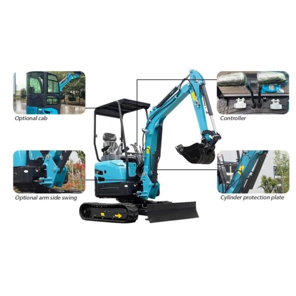 KUVUO WY-E18sr Mini Excavator - 1.7 Ton Compact Digger with 2270mm Digging Depth and Powerful D902-E4B-CBH-1 Engine - Image 2