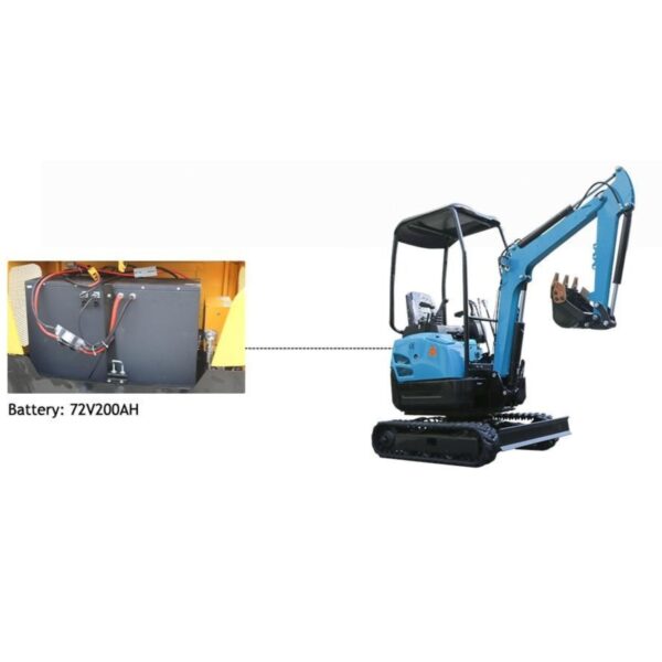 KUVUO WY-E18 Elec Mini Excavator - Electric Zero Emission Excavator with 1850mm Digging Depth - Image 3