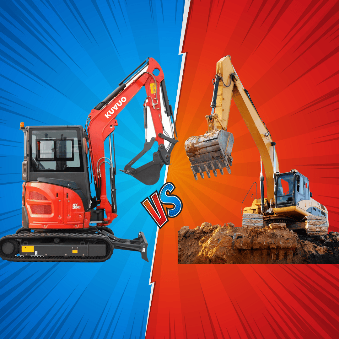 Home 38 Mini Excavator vs Standard Excavator 1