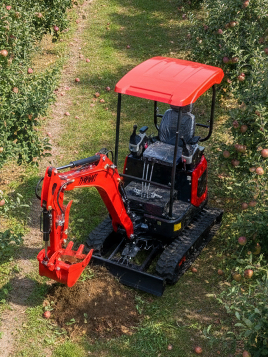 Tyrant 17 demonstrating zero tail swing capability near a wall