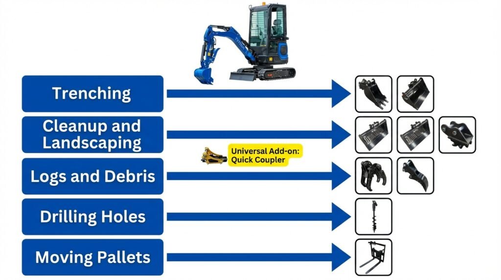What Comes With a Mini Excavator With Attachments: A Real Bundle Breakdown 5 Prompt create a 202602230908