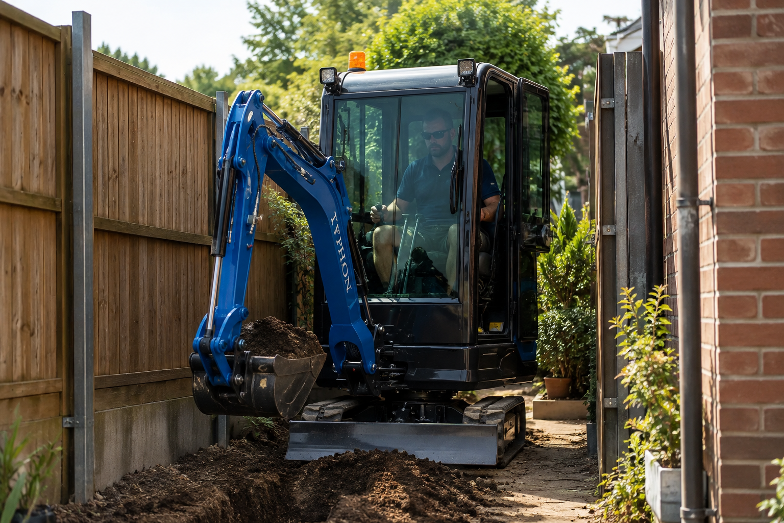 TYPHON 18 FLEX PRO backyard access work