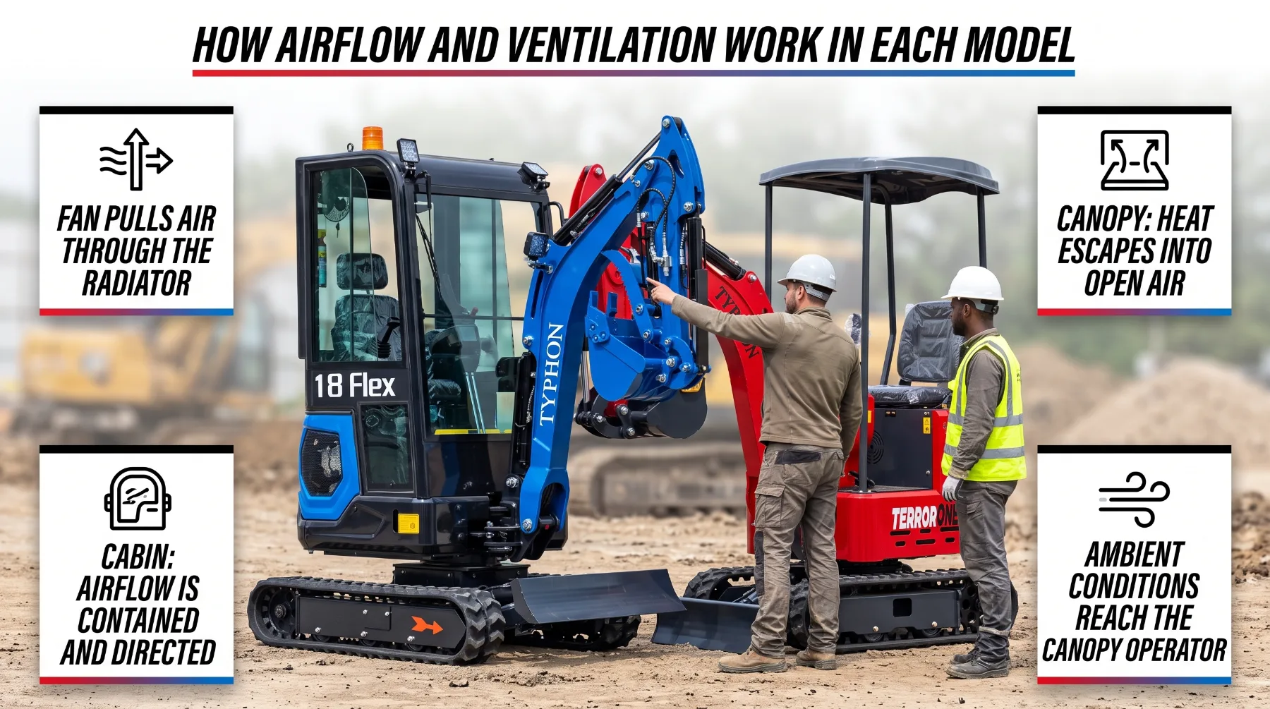 Why Cabin Models Handle Engine Heat Differently Than Canopy Models 3 MiniExcavator 05