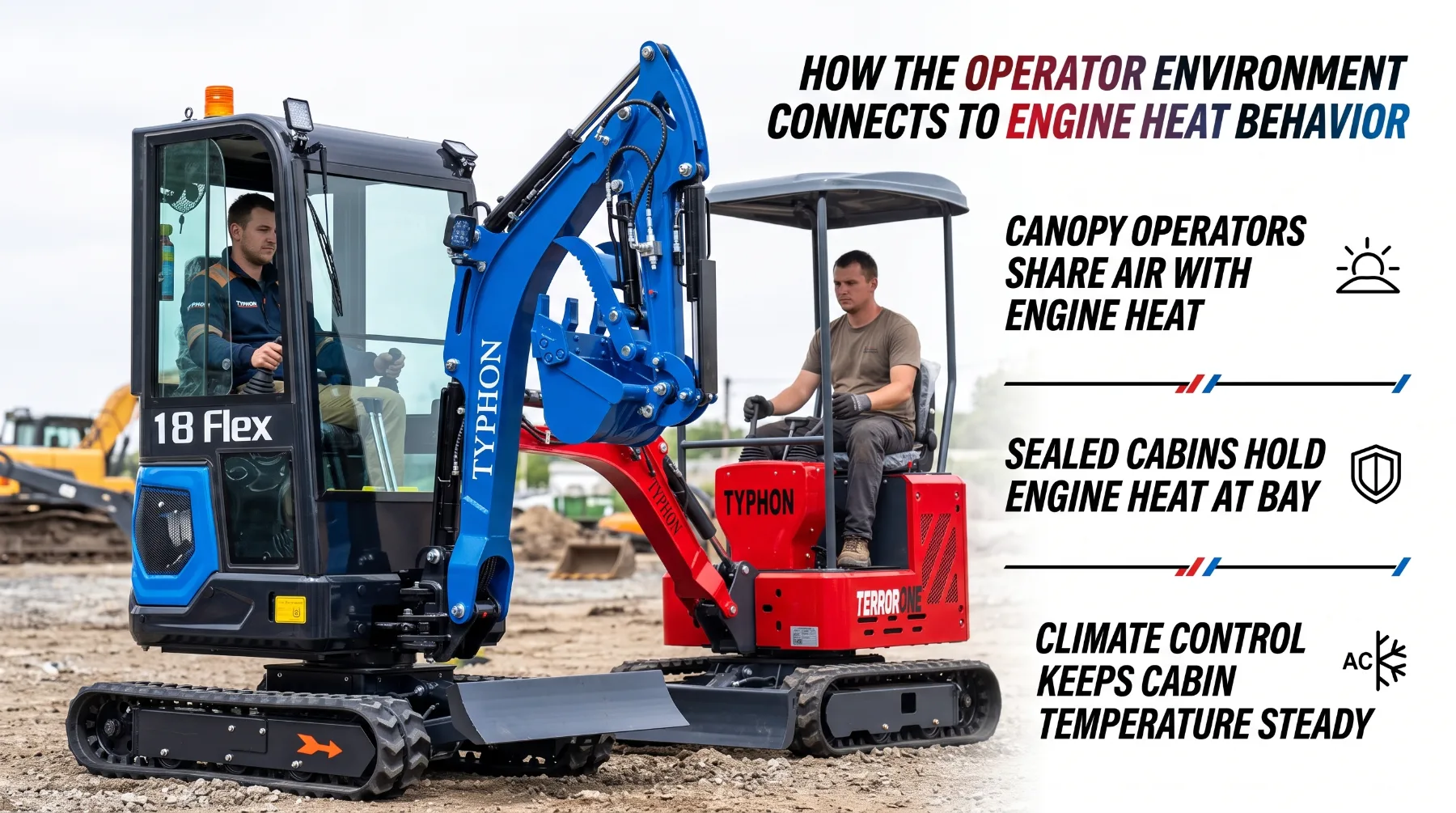 Why Cabin Models Handle Engine Heat Differently Than Canopy Models 4 MiniExcavator 06