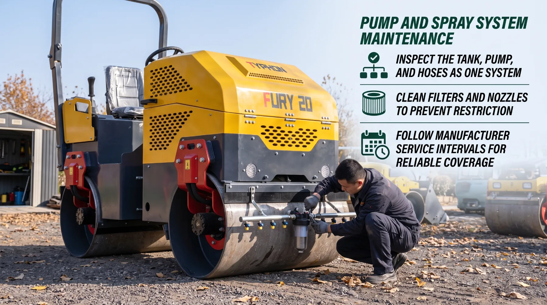 Road Roller Water Pump, Spray Pressure, and Drum Wetting 3 RoadRoller 03 3